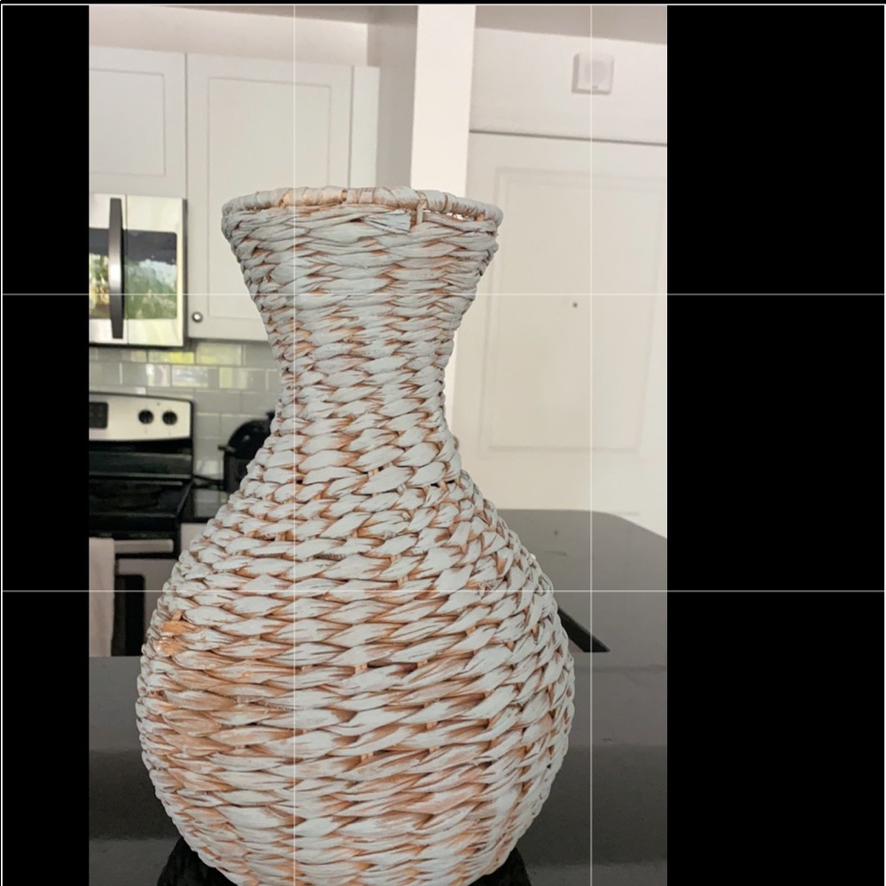 hand made basket woven vase
